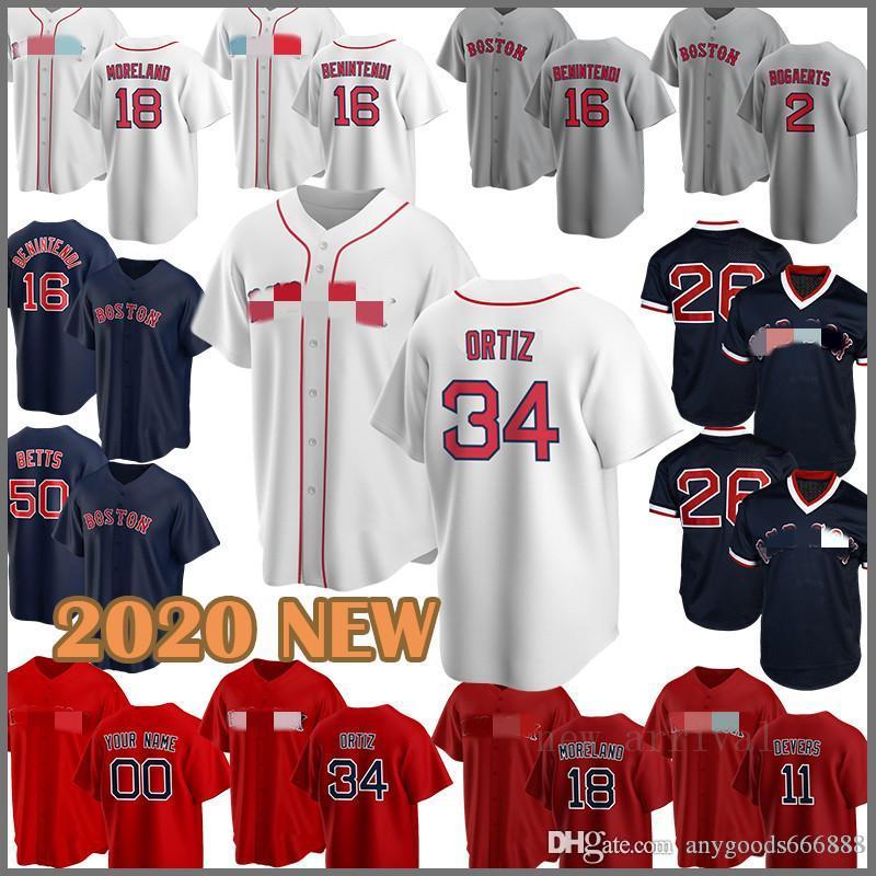 

Mens CUSTOM Red New Sox Baseball Jersey 50 Mookie Betts 9 Ted Williams 16 Andrew Benintendi 34 David Ortiz JD Martinez Wade Boggs, Blue;black
