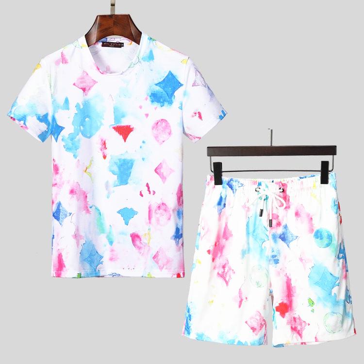 

202S designer mens Tracksuit Letters Embroidery Summer women Sportswear Short Sleeves Pullover Casual Jogger Pants Suits O-Neck Sportsuit