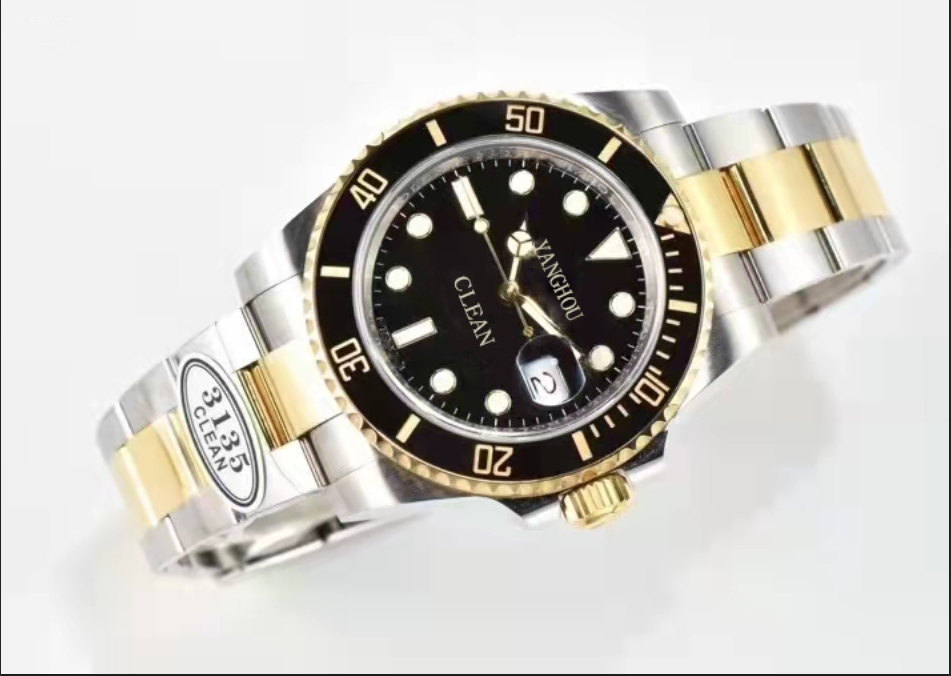 

Clean V4 116610 Latest Version 3135 CF3135 Automatic Correct Shock Absorber SS+ 904L Steel Bracelet Black Ceramics Bezel gold strap