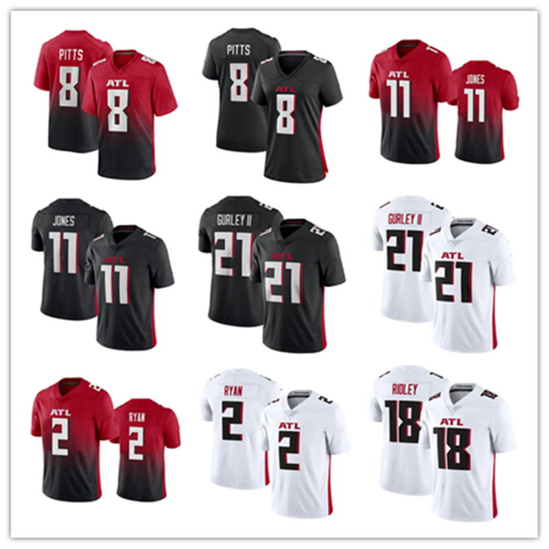 

Custom Men Women Kids 8 Kyle Pitts 11 Julio Deion Jones Football Jersey 2 Matt Ryan 21 Todd Gurley Grady Jarrett Kaleb McGary Lee Smith Mingo Ridley Atlanta Falcon, Beige