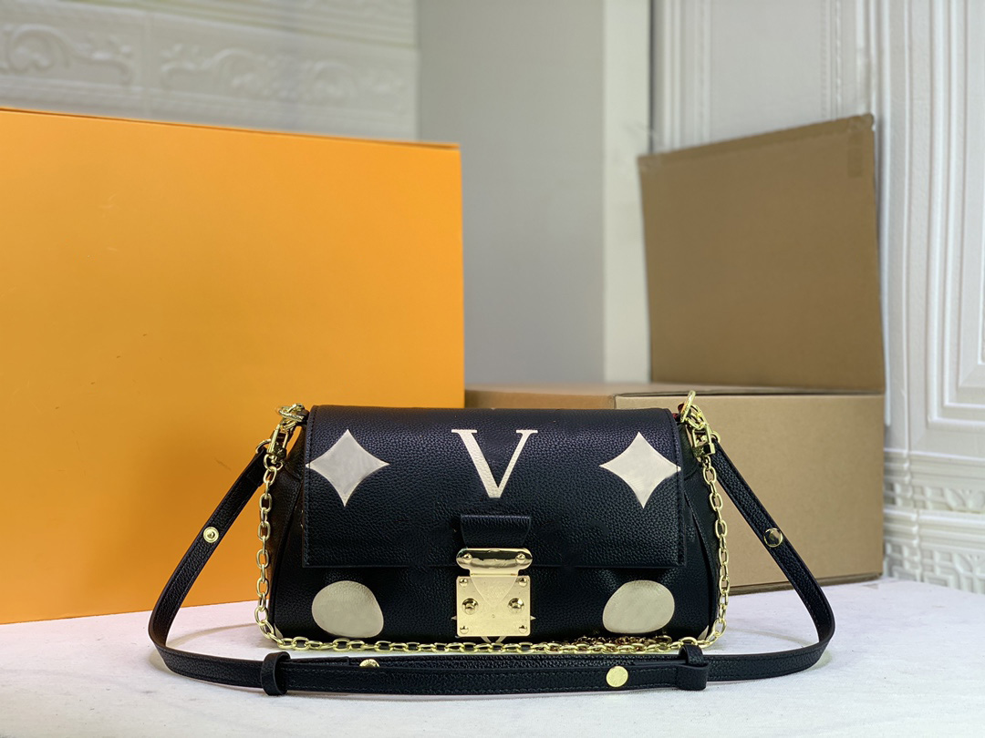 

Fashion high quality leather ladies bag brand handbag size 28-17-12 cm M45872