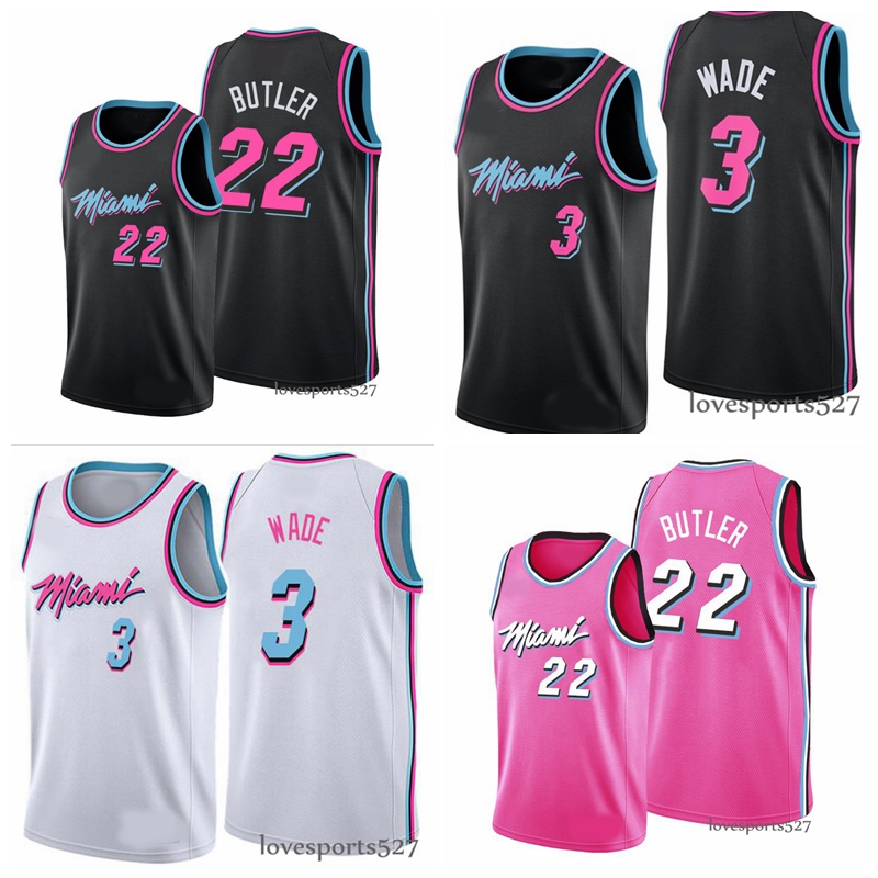 

Basketball Jerseys 3 DwayneWade 22 JimmyButler 14 TylerHerro 2021 Men's 0827, Nik logo