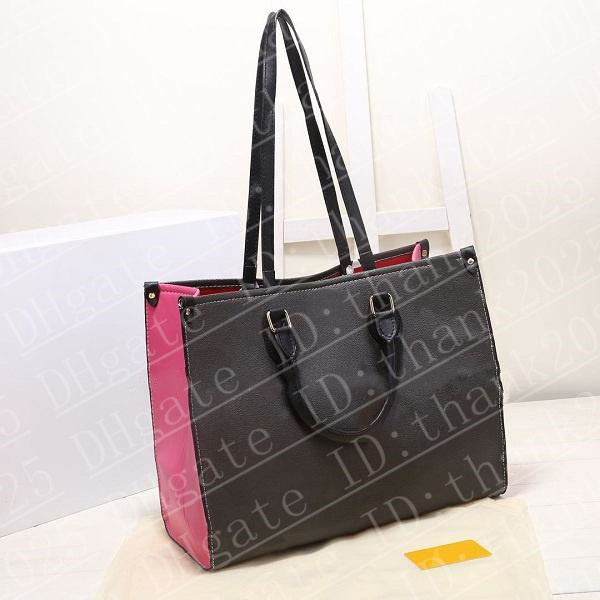 

Onthego Large Capacity Tote Designers Shoulder Bags Duplex Leather Sac Bag Print Woman Handbag Lady Shopping Bag 43*31*18cm 1706