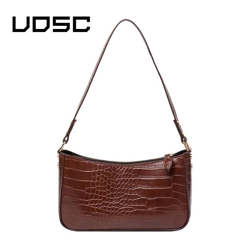 

Evening Bags Uosc Crocodile Pattern Shoulder Handle Bag 2021 Temperament Small Casual Underarm Women Messenger Ladies Handbag