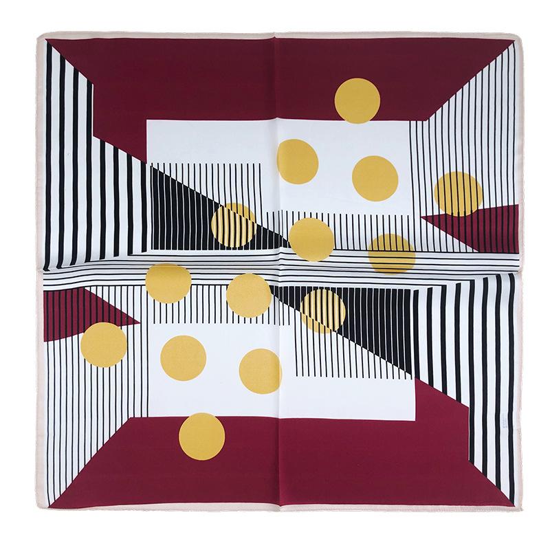 

Scarves 2021 Fashion 100% Silk Scarf Women Handkerchief Female Square Head Bandana Small Neck Hijab Foulard Office Neckerchief