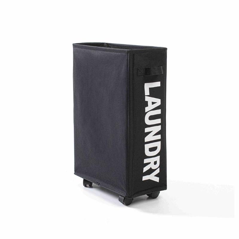 

Household Rolling Laundry Basket With Wheels Foldable Laundry Basket Mesh Liner Waterproof Durable Bag Organizer