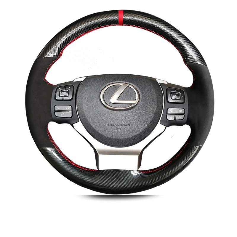 

For Lexus IS200t ES250 GS300 CT200 nx200 RX300 DIY custom carbon fiber suede car interior steering wheel cover