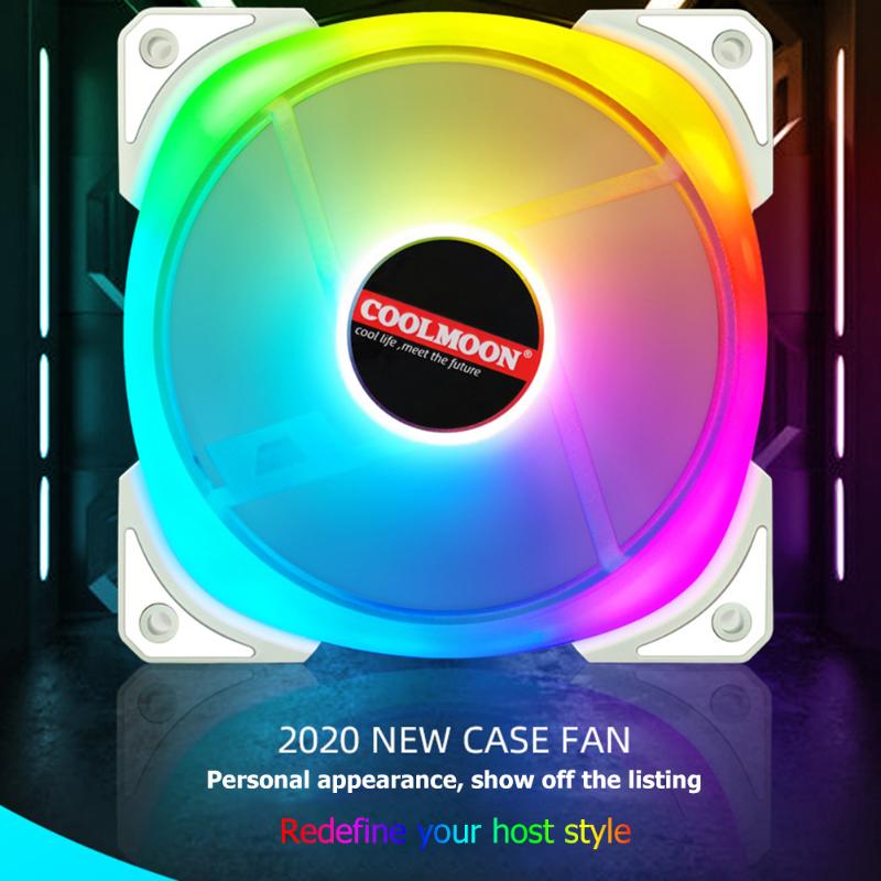 

Chassis Cooling Fan 5V 3Pin ARGB 120mm RGB Quiet Desktop Case Radiators For COOLMOON Office Caring Computer Supplies Cables & Connectors