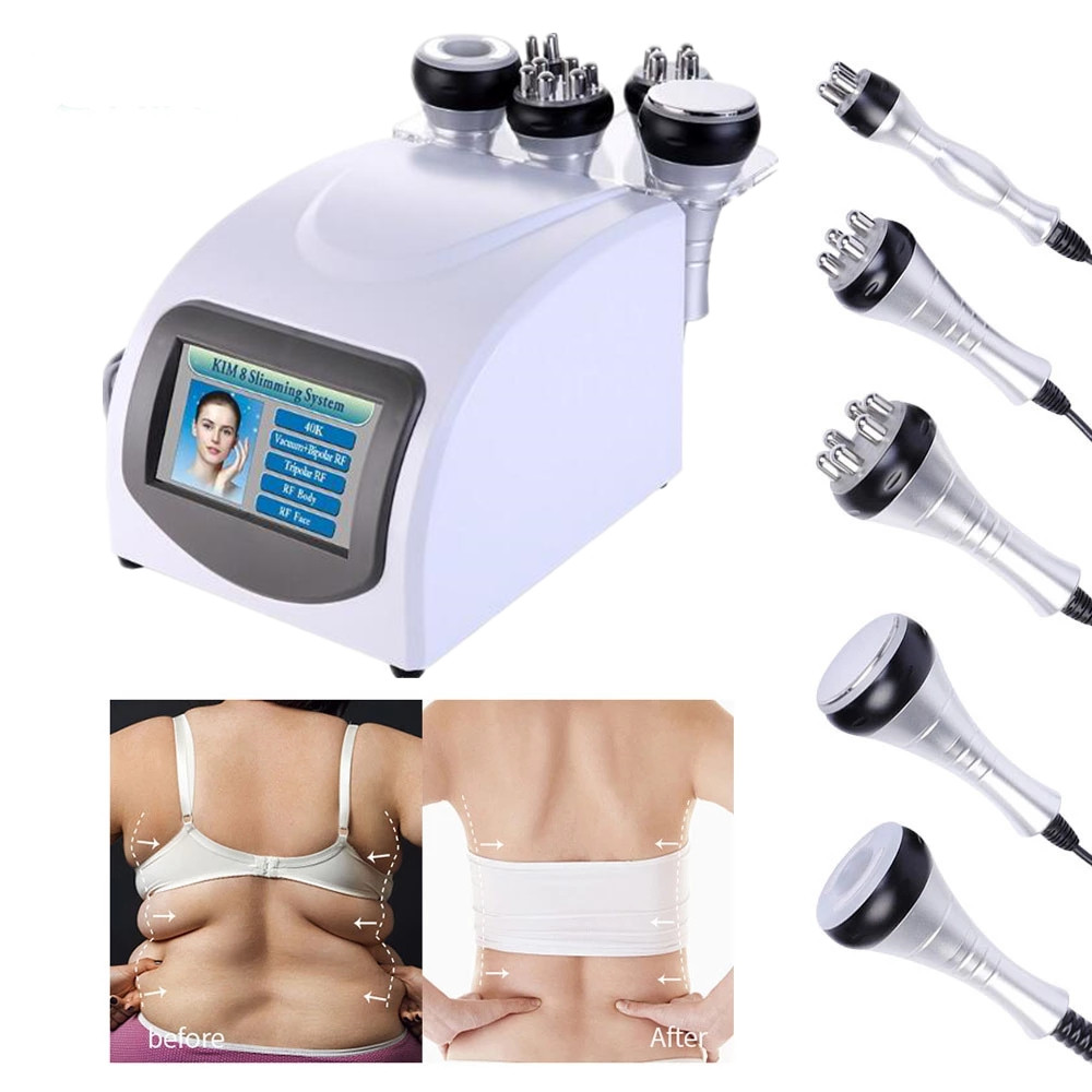 

Radio Frequency Bipolar Slimming Machine Ultrasonic Cavitation 5in1 Cellulite Removal Vacuum Weight Loss Health Beauty Equipmet