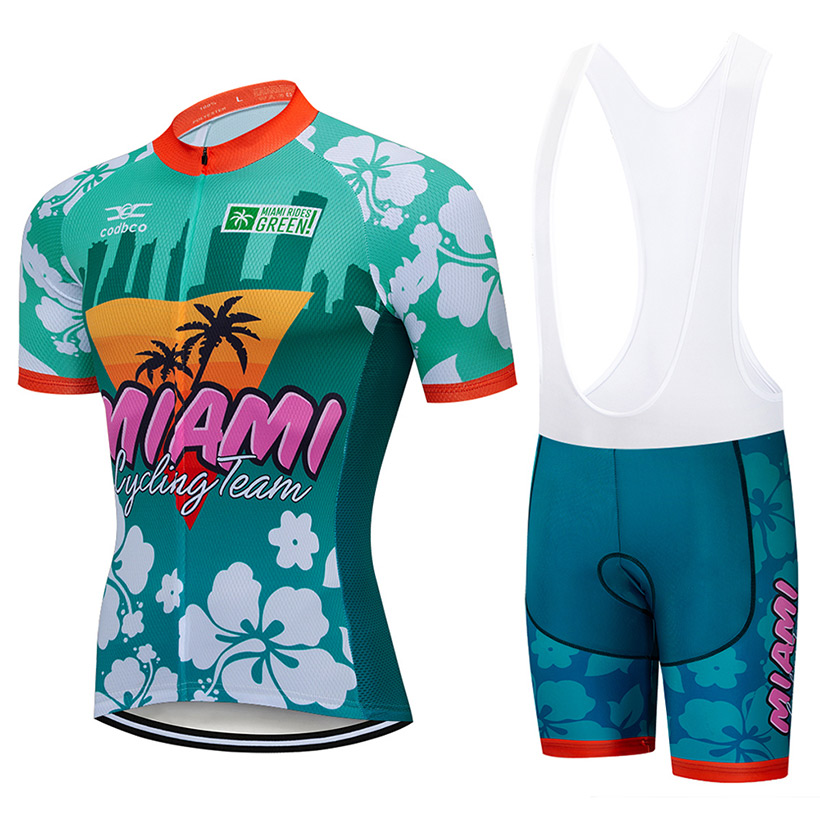 

2021 MIAMI Cycling Jersey Bike Shorts Bib Set Ropa Ciclismo MenS MTB Uniform Summer Pro Bicycling Maillot Bottom Clothing, Only bib short