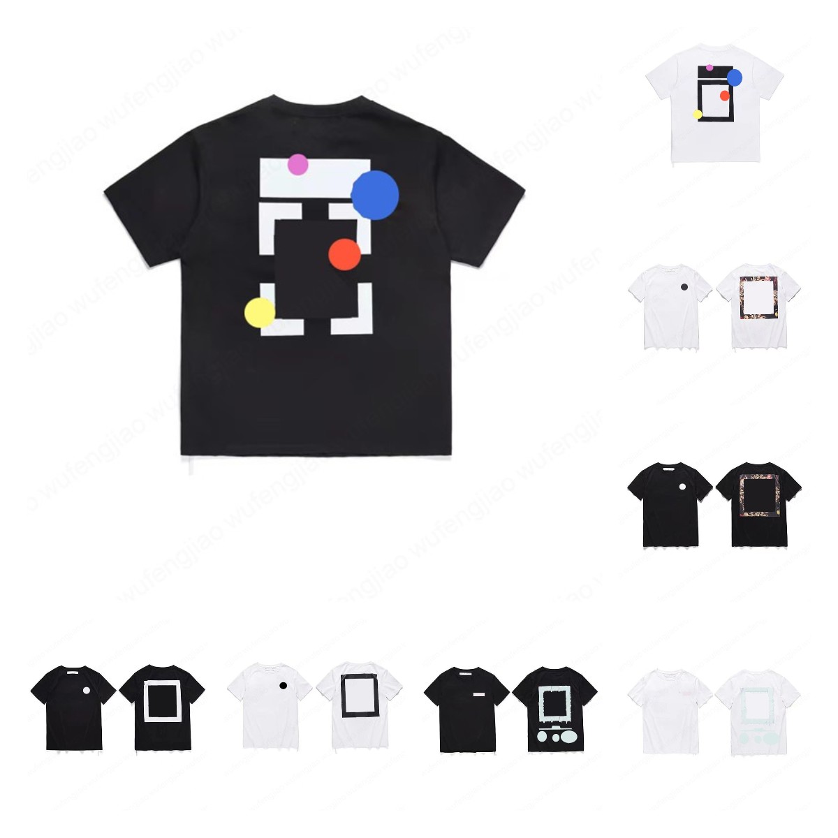 

21ss paris Mens T shirt Casual tshirt Men's Designer Short Sleeve T-shirt 100% Cotton High Quality Wholesale Black and White Size S-3X, White;black