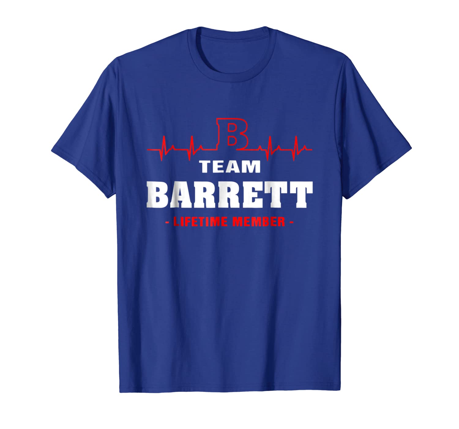 

team barrett lifetime member shirt name, surname, last name, White;black