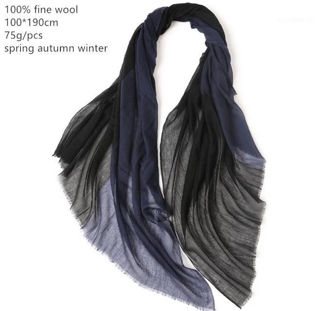 

Scarves Naizaiga 100% Fine Wool Ladies Night Sky Blue Color Patch Work Girl Fashion Female Scarves, SN721