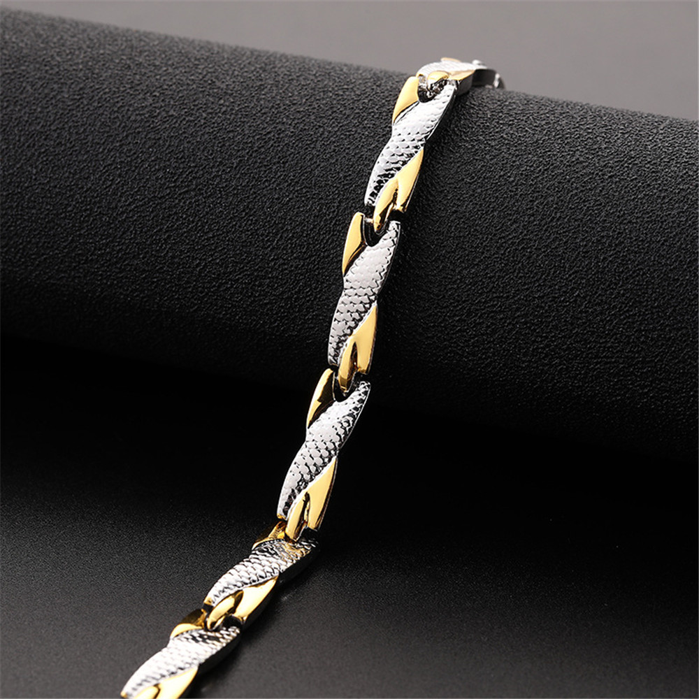 

2020 New Dragon Pattern Twisted Healthy Magnetic Magnet Bracelet for Women Power Therapy Magnets Bracelets Bangles for Women Men, Black