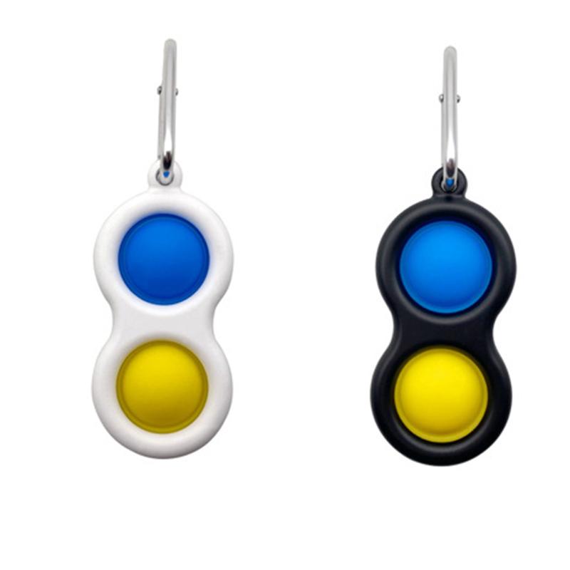 

2pcs Mixed Color Simple Dimple Toy Fat Brain Children Adult Pressure Reliever Board Controller Educational Gifts Cat Toys