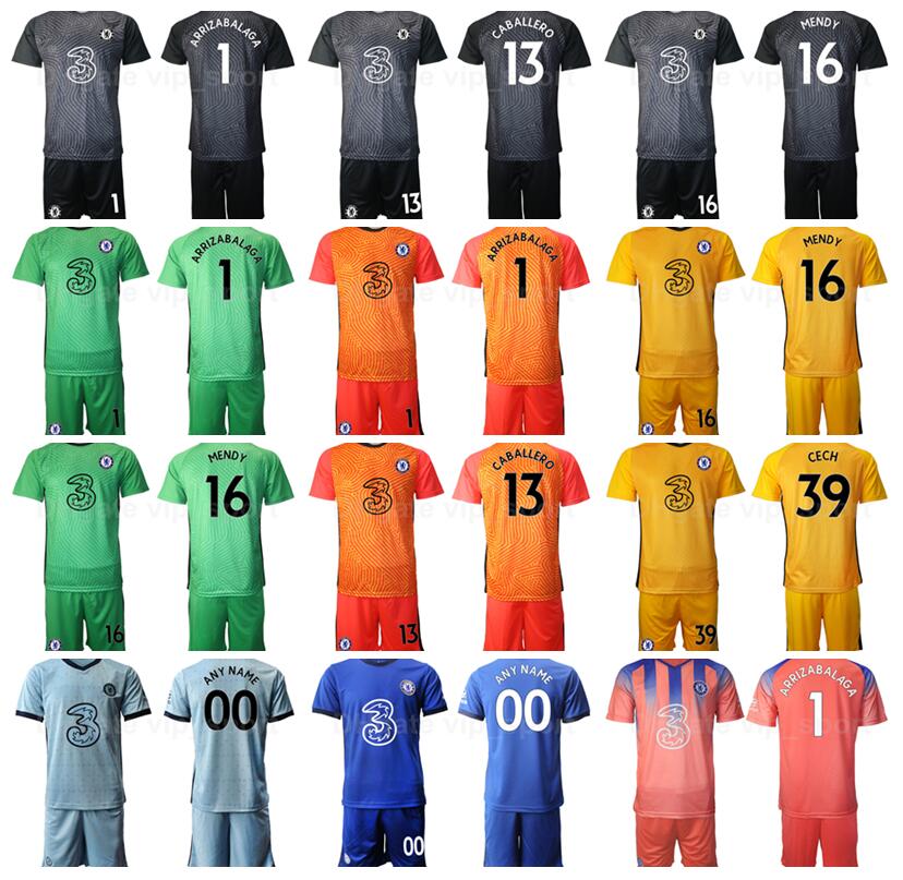 

Club Team Goalkeeper Goalie Soccer 31 Robert Green Jersey Set 1 Kepa Arrizabalaga 13 Willy Caballero 16 Edouard Mendy Football Shirt Kits Q-E-X, Blue