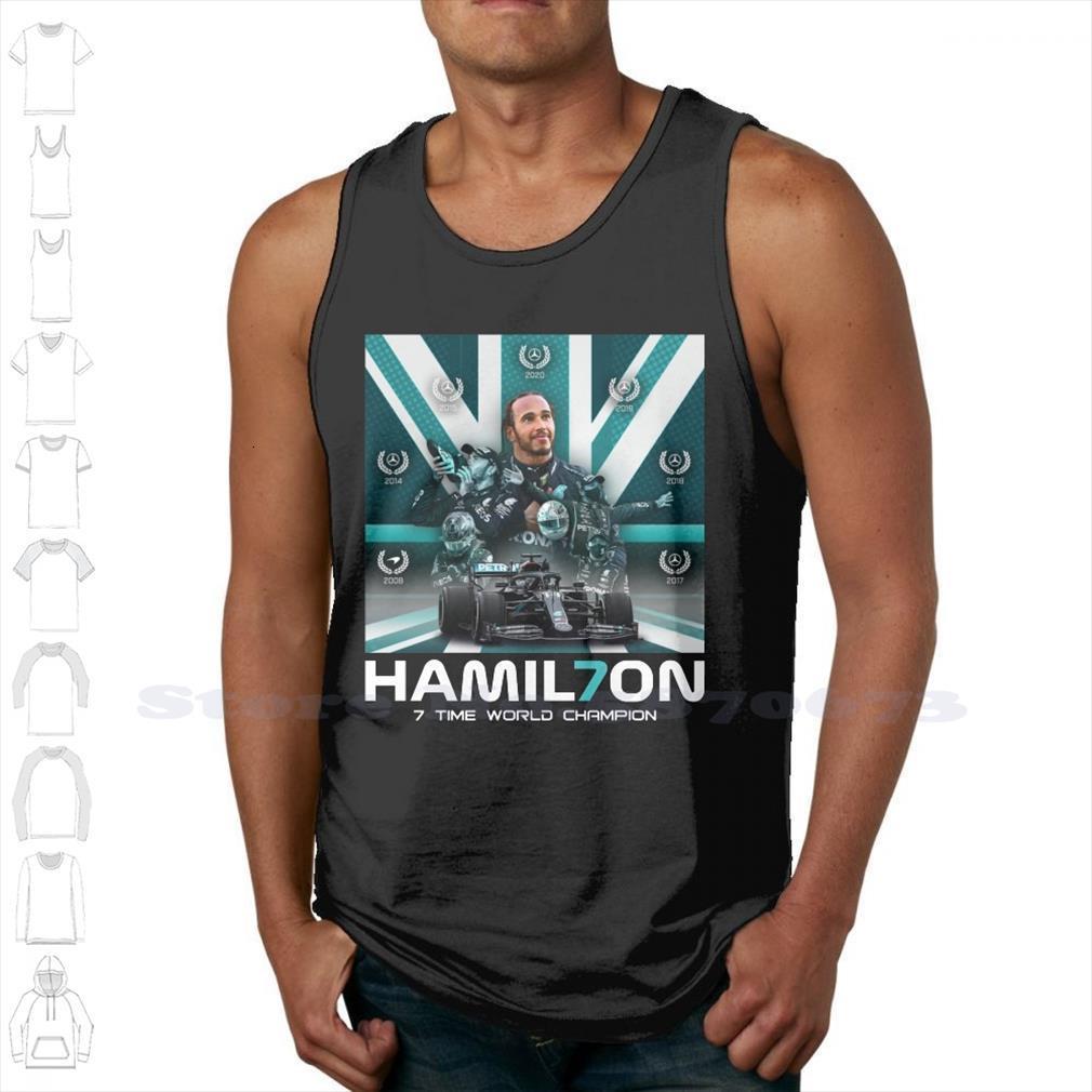 

lewi hammilton custom funny tank sleeveless vest lewis hamilton world champion legend, White;black