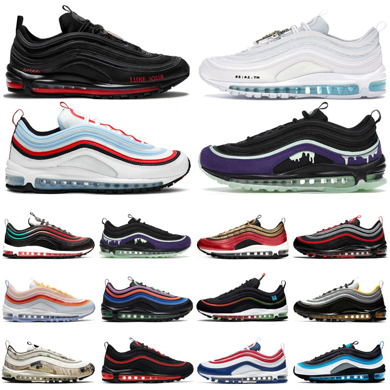 

hotsale max 97 men women air running shoes mens trainers Mschf Lil Nas x Satan Jesus Halloween Reflective Bred South Beach outdoor sports sneakers 36-45, Bright citron