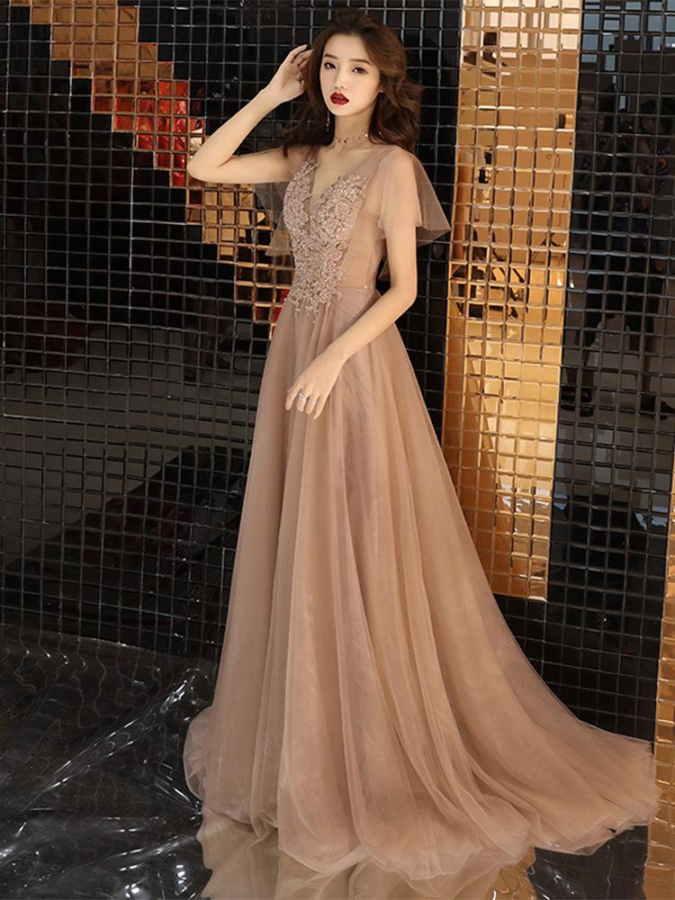 

Banquet Evening Dress 2021 Long Ladies Temperament Fairy Dream Princess Party Autumn And Winter Ethnic Clothing