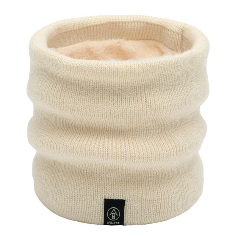 

Scarves 25# Unisex Winter Men Women Warm Knitted Ring Thick Elastic Knit Mufflers Neck Warmer Knitting Plush Scarf Shawl