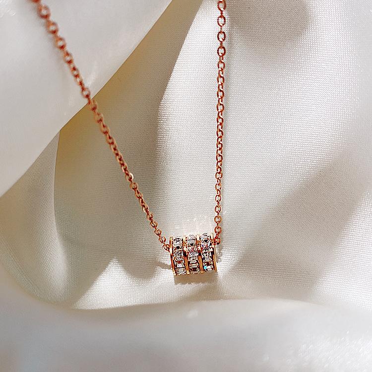 Pendant Necklaces Est One Piece Gold Color Small Pretty Waist Crystal Charm Choker Chain For Women Jewelry Gift-image-706147137