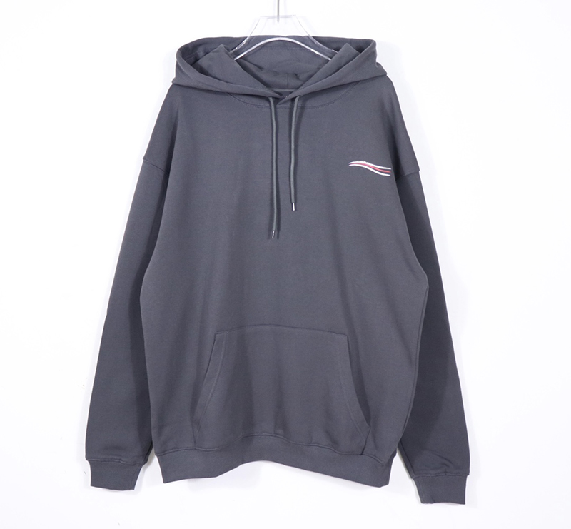 

21FW Autumn Winter Paris Wave Line Oversized Hoodie Skateboard high street Hoody Unisex streetwear Hooded Sweatshirt, Black