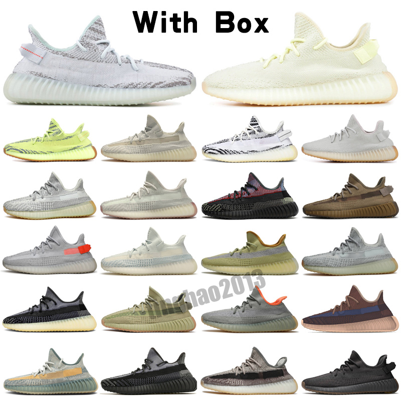 

2021 V2 Running Shoes Ash Stone Top Quality With Box Men's Women's Tail Light Black 3M Zebra White Cream Outdoors Size 36-48