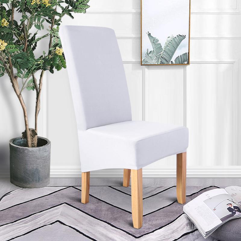

Chair Covers Color Polyester Elastic Stretchy Seat Protective Case Removable Cover For El Canteen Office Party Supplies (White