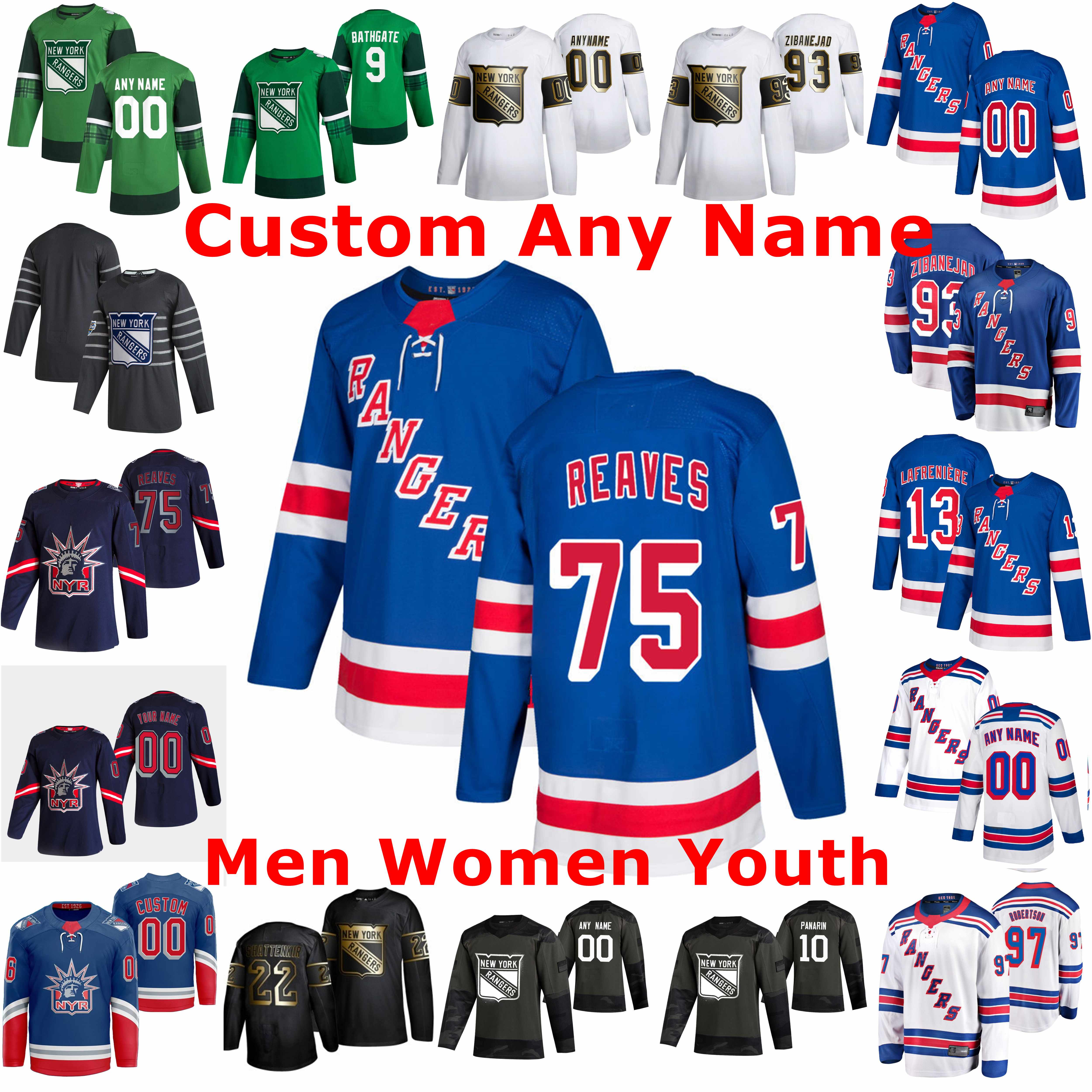 

New York Rangers Hockey Jerseys Ryan Reaves Jersey Barclay Goodrow Artemi Panarin Mika Zibanejad Alexis Lafrenière Kaapo Kakko Custom Stitched, Mens royal 2021 classic edition
