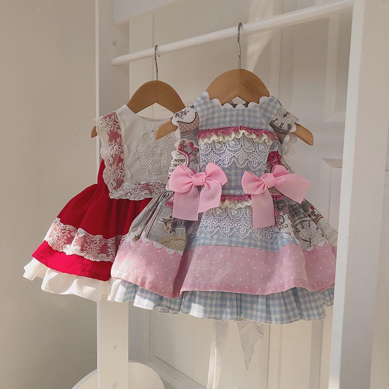 Girls&#039; dresses Spanish Girls es Children Lolita Plaid Ball Gown for Little Girl Birthday Eid Summer Infant Boutique Clothes-image-672995491