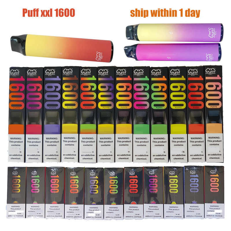 

Puff Bar XXL 1600 disposable vape pen E Cigarette 1000mah battery 6.5ML Capacity Pods Device Vaporizer Kits