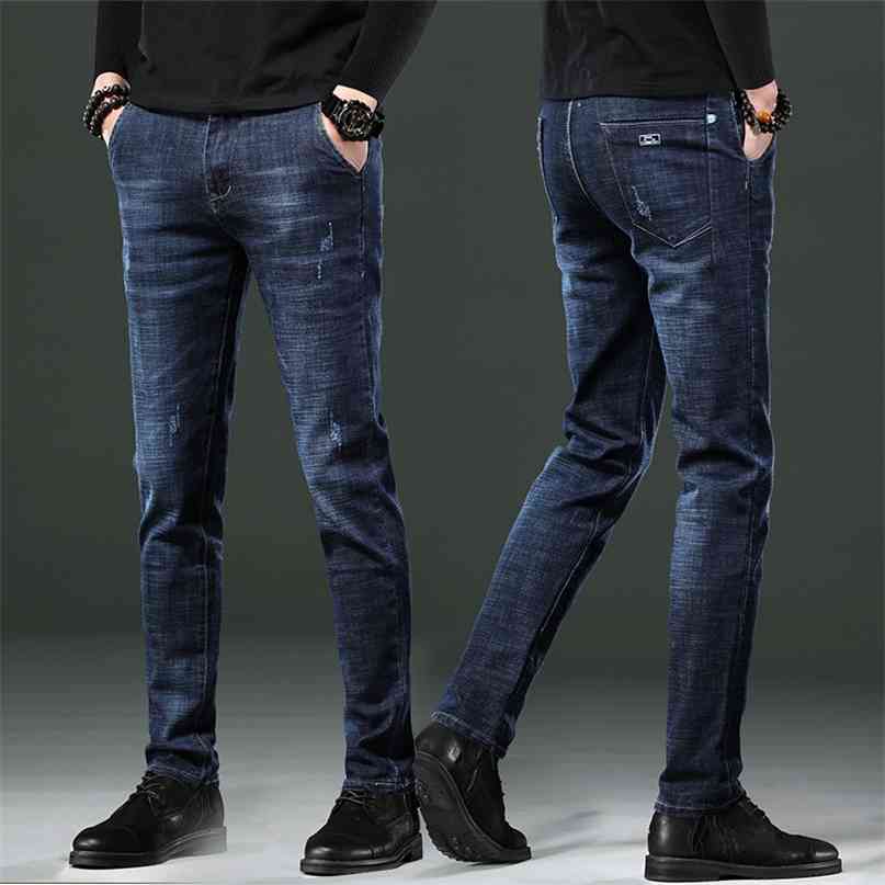 

men's jeans spring and autumn pants trendy casual trousers 210723, Black