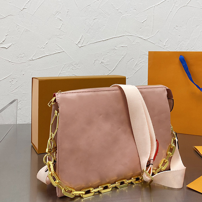 

Totes Designer Bags Crossbody Tote bag Cross Body Shoulder high-quality Genuine Leather Gold chain Fashion brand 2 Different colors With the original box size 30-22 cm, White