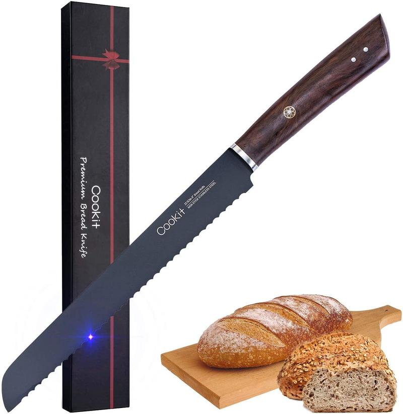 

European Design Western Food Commercial Household 9 Inch Serrated Bread Knife Special for Baking