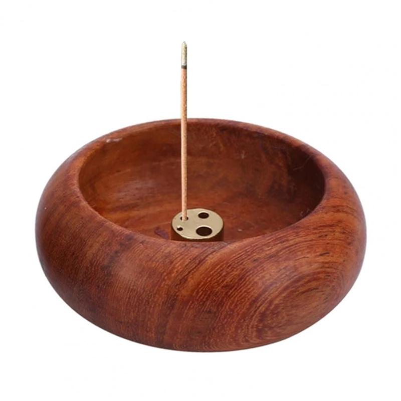 

Fragrance Lamps 4 Holes Rosewood Incense Burner Stick Holder Bowl Shape Censer Home Decoration