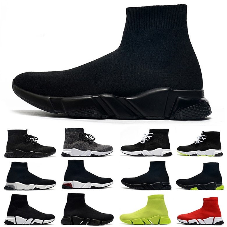 

2022 Speed Sock trainers running shoes mesh mens Clearsole Lace-up triple black white red blue grey men women tennis trainers sports sneakers Designer, Pewter