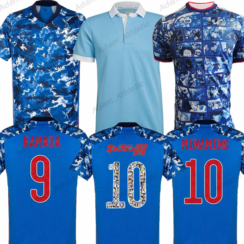 

Japan soccer jerseys 100th anniversary shirt DOAN MINAMINO KAMADA Football Shirts Ozora TSUBASA Oliver ATOM shirt KUBO ENDO SAKAI national team jersey men kids kit, Cartoon shirt