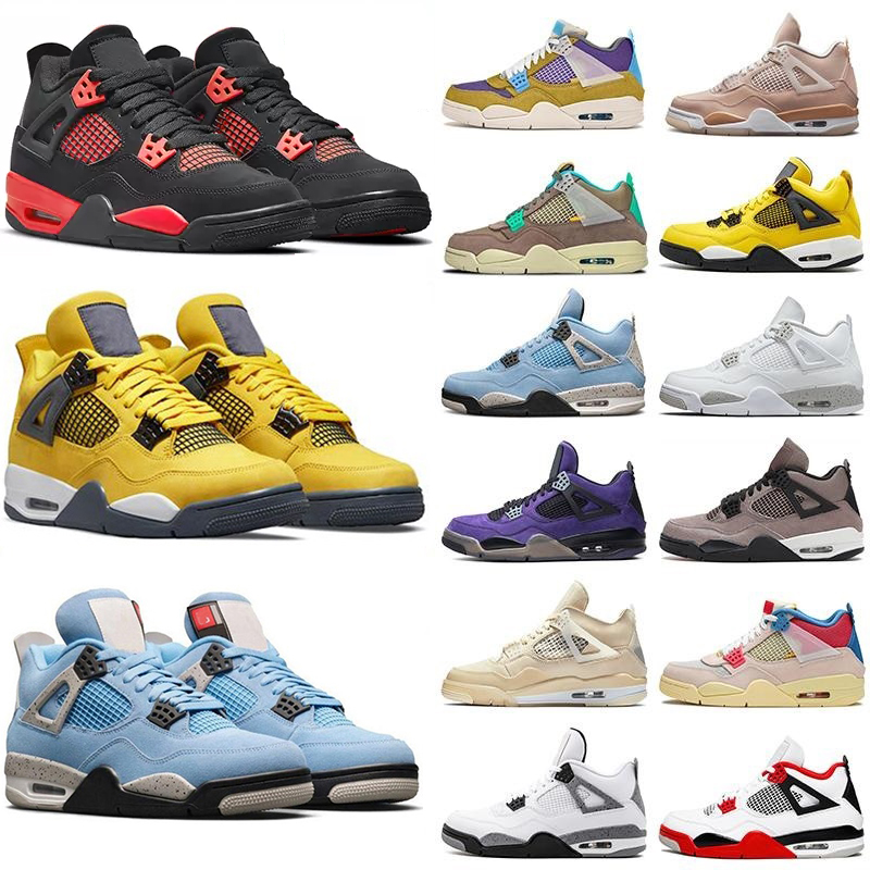 

Red Thunder 4 4s Basketball Shoes What The Black Cat Lightning University Blue Guava Ice Noir Oreo Paris Desert Moss Men Woman Designers Sports Sneakers Trainers, Without box-23