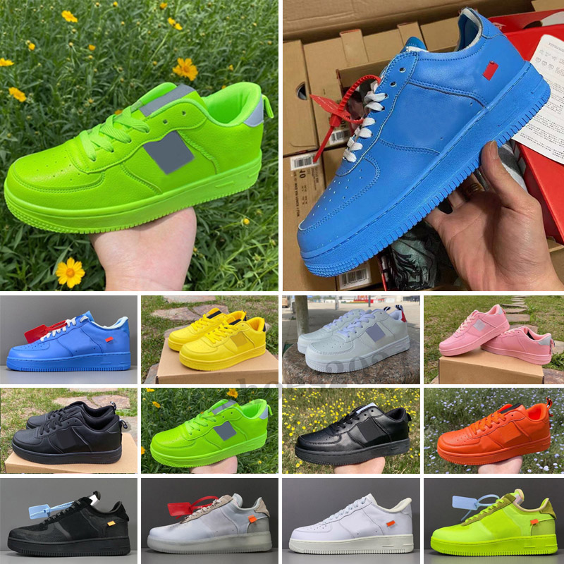 

Top quality Running Shoes 1 Off MCA Blue White Red Silver Metallic Mens women Volt 2.0 Low black green GNER 36-45