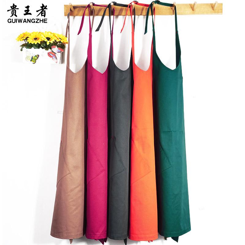 

Home Kitchen Cooking Hanging Neck Apron El Dining Nail Flower Shop Work Custom Logo Aprons