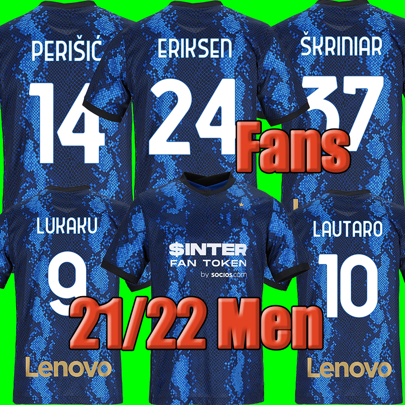 

2021 2022 #9 LUKAKU #10 LAUTARO Soccer Jersey Home#24 ERIKSEN Fans Version Soccer Shirt ALEXIS VIDAL SKRINIAR Men Adult Football Uniforms Customized -4XL, Home