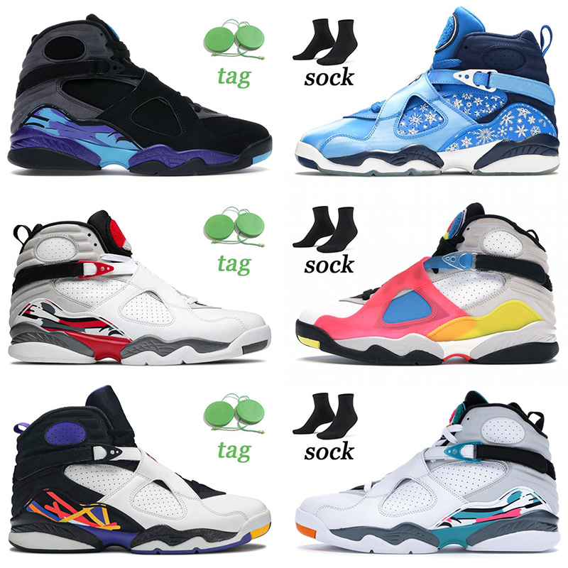 

Top Fashion Sports Sneakers Basketball Shoes Retro Jorden 8 8s Alternate South Beach OVO White Air Trainers Mens Womens, A5 chrome 40-47