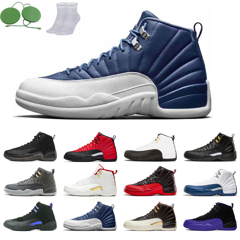 

12s man basketball shoes winterized wings University Gold Blue the master taxi reverse flu game o-black Michigan gym red gamma french FIBA Dark grey concord CNY light, Black purple