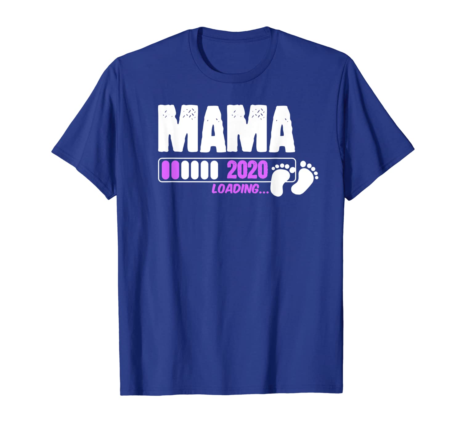 

mama 2020 loading new mommy gift baby reveal t-shirt, White;black