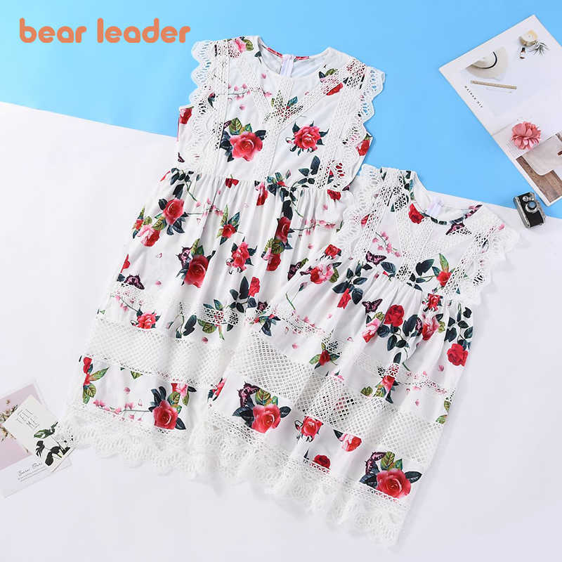

Bear Leader Mommy And Daughter Matching Outfits Summer Floral Casual Dresses Family Lace Patchwork Outfit Princess Sweet Clothes 210708, Ah8529white