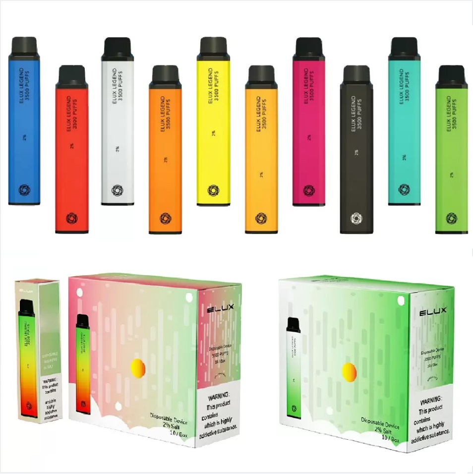 

Elux Legend e Cigarettes 3500 Puffs Disposable Vape Pod all in one Vaps 2% 1500mAh Battery Vaporizer Stick Vapor Kit 10ml Pre Filled Smoke Device