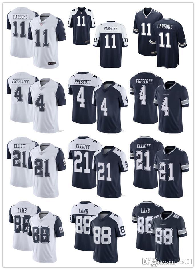 

Men women Dallas youth Cowboys 4 Dak Prescott 11 Micah Parsons 21 Ezekiel Elliott 88 CeeDee Lamb Football Jerseys, Black;red