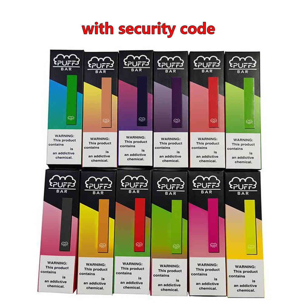 

Hot Puff Bar Disposable vape Vape Pens Capacity 1.3ml Vape Cartridges puff bars 280mah Battery display With Security Code Fast shipping, Red;yellow