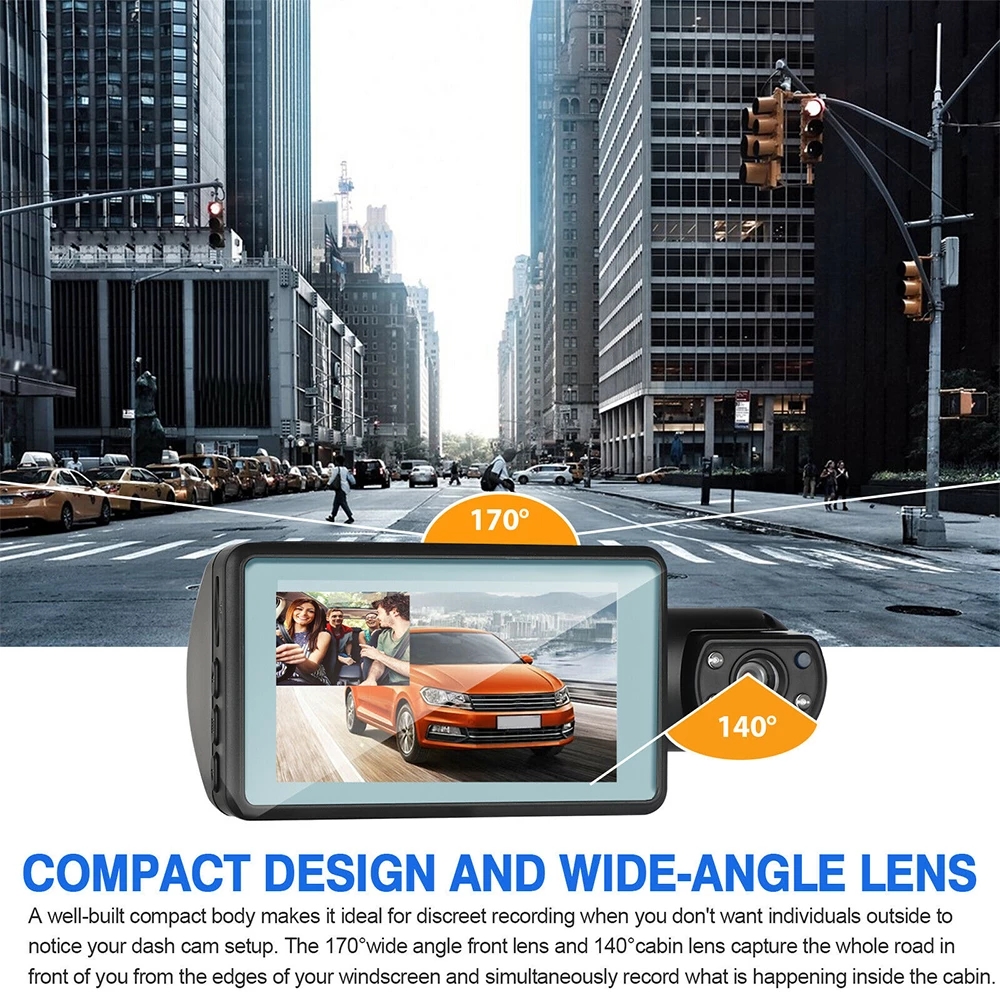 

3" Dual Lens Dash Cam Full HD 1080P 170° Car DVR A68 Auto Digital Video Recorder Dashcam Camera G-Sensor Night Vision DVRs