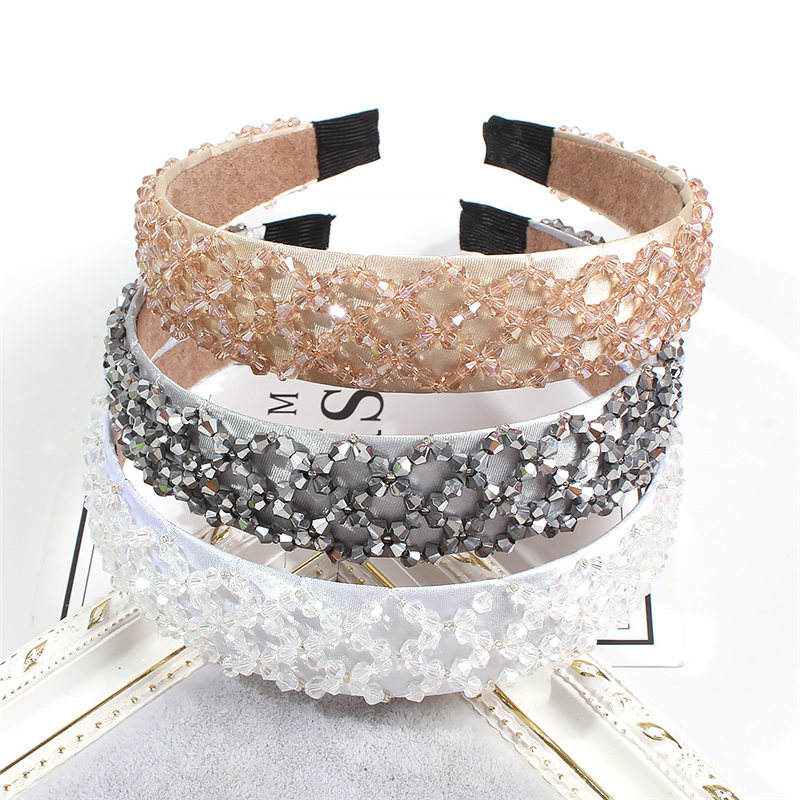 

Luxury Designer Baroque Crystal Headband Retro Vintage Hair Hoop Accessories 2 Colors Head Band For Women & GirlsF1328